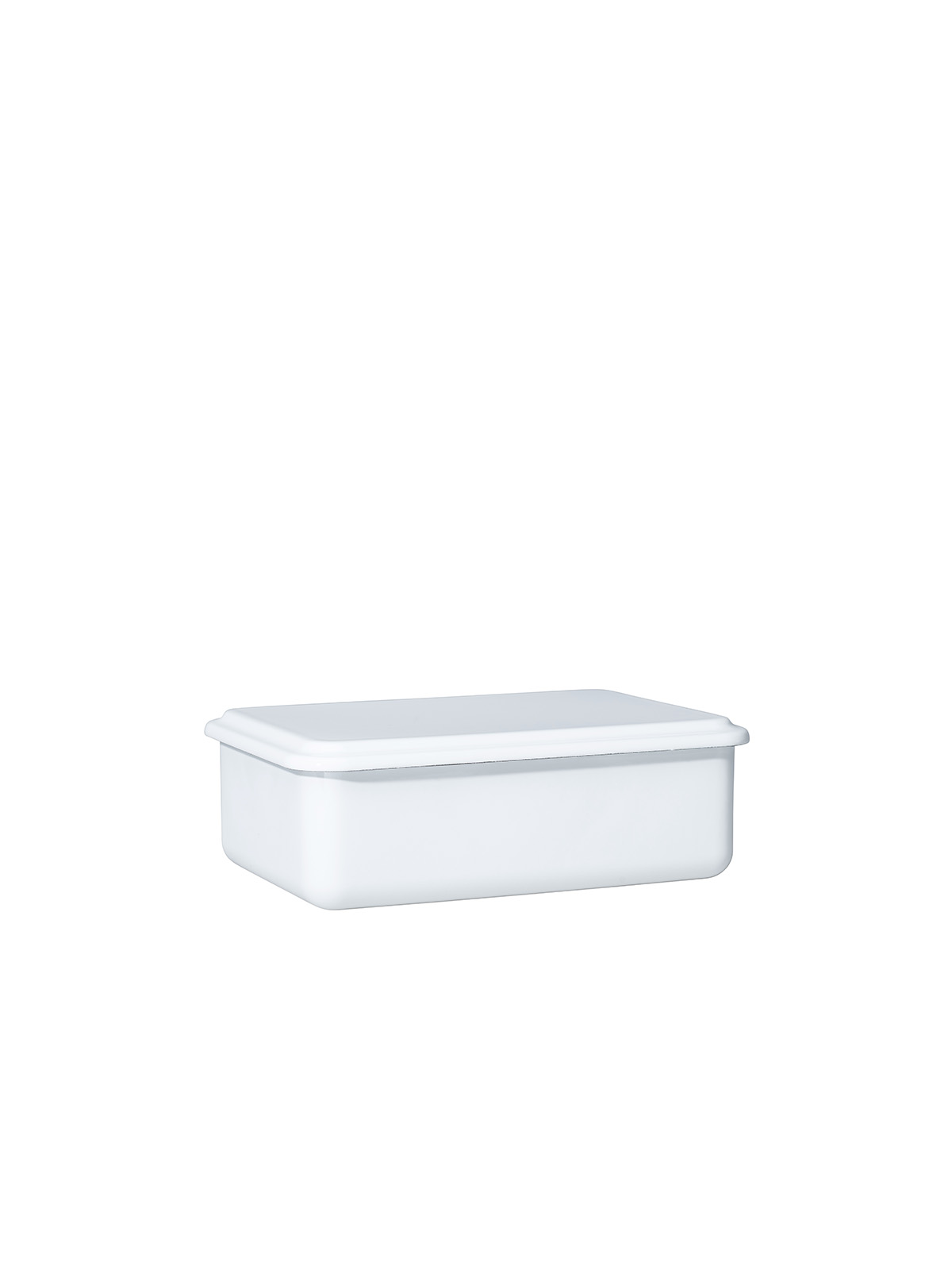 food container with lid low white 23X15X7